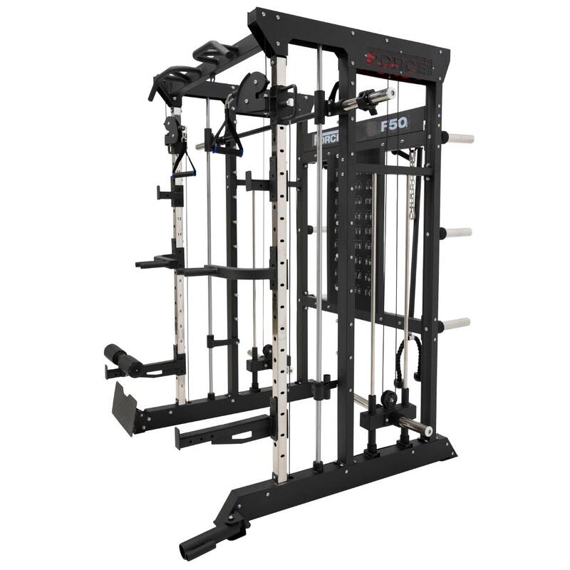 F50 V2 All-In-One Trainer - Multipower - Máquina Smith con Doble Polea + Rack Fo