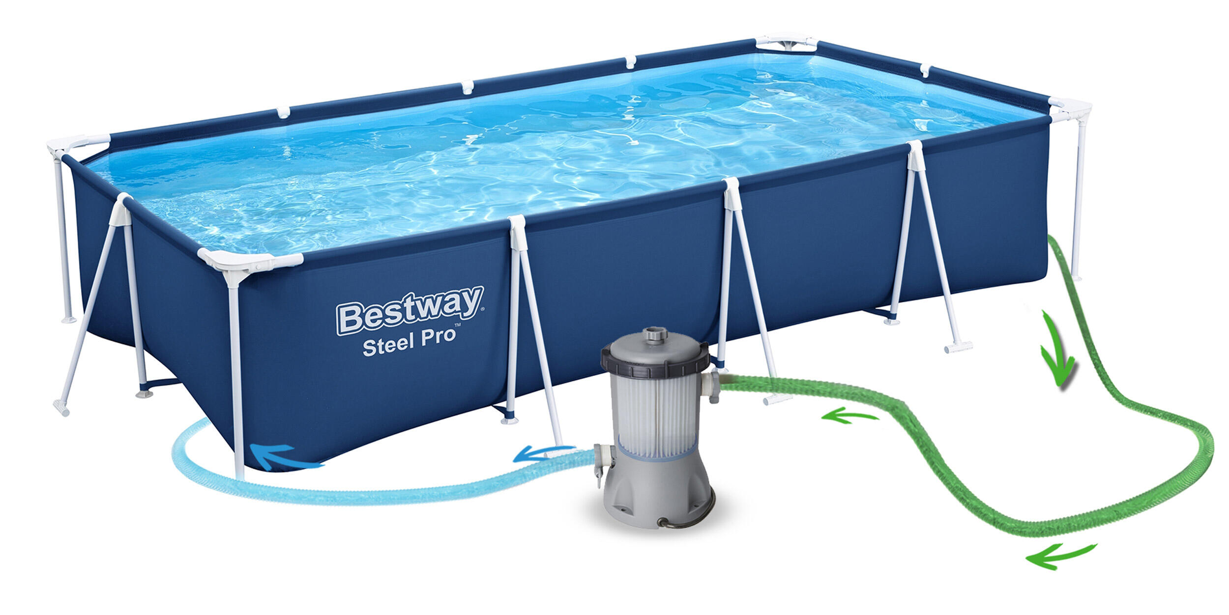 Basen ogrodowy stelażowy 400x211x81cm Bestway zestaw 15w1 4/7
