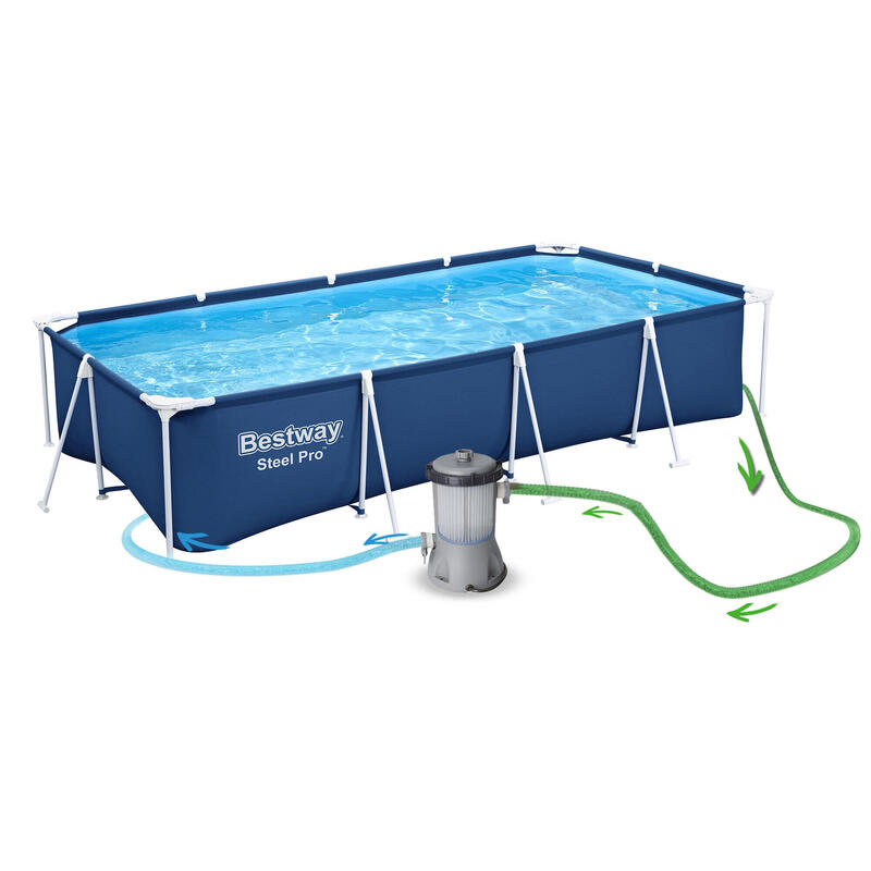 Basen ogrodowy stelażowy 400x211x81cm Bestway zestaw 15w1