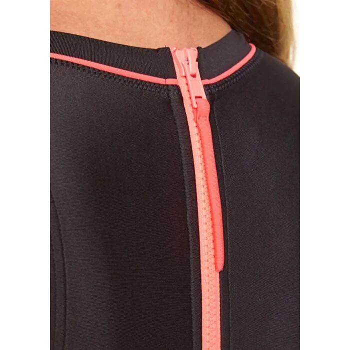 Zoggs Cable Zipped Highneck Ecolast Swimsuit Black UK 32 3/6