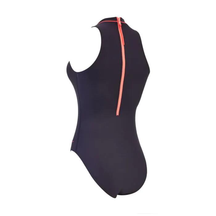 Maillot de bain 1 pièce femme Zoggs Cable Zipped Hi Neck