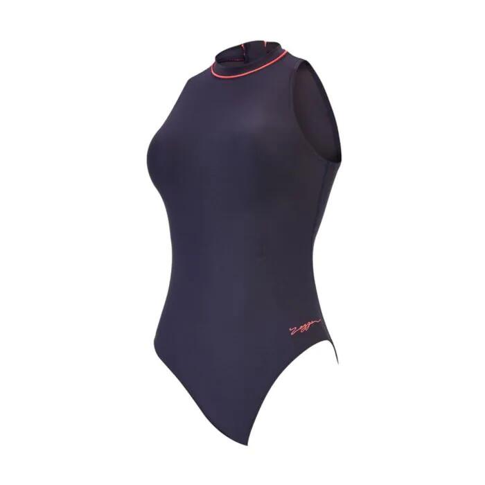 Maillot de bain 1 pièce femme Zoggs Cable Zipped Hi Neck