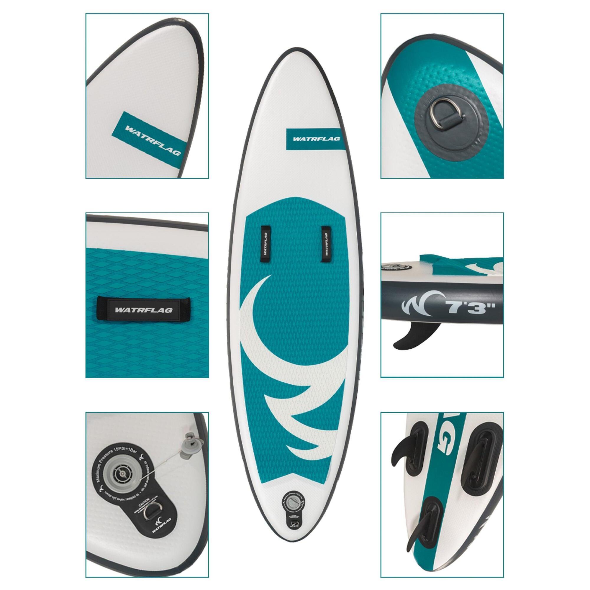 Watrflag - Planche Gonflable Surf-body Wave Rider 7'3" - 220 Cm Set Complet - Planche De Surf - Blanc - 220 Cm - Decathlon