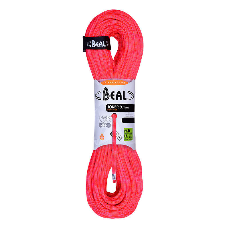BEAL Jednoduché dynamické lano Joker 9,1mm Unicore Dry Cover 80m