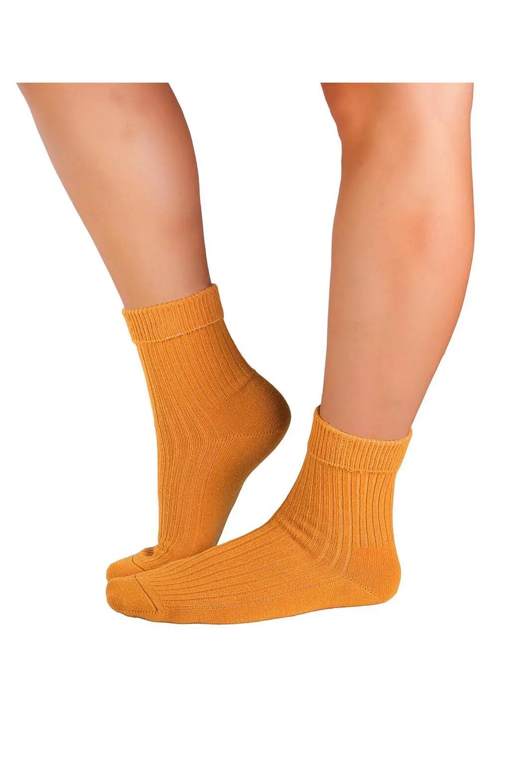 Sosete antibacteriene din lana merino Warm Mustard, 39-42 EU 2/3