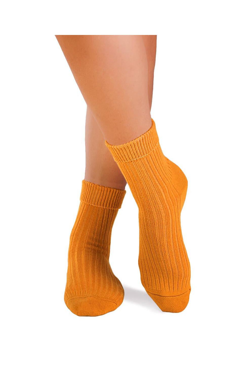 Sosete antibacteriene din lana merino Warm Mustard, 35-38 EU