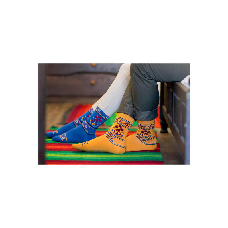 Sosete antibacteriene din lana merino Ethno Fine Ochre, 35-38 EU