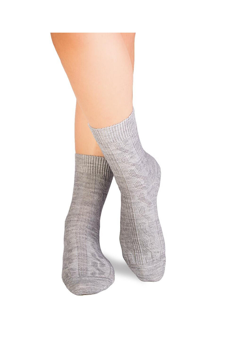 Sosete antibacteriene lana merino Warm Grey, 39-42 EU