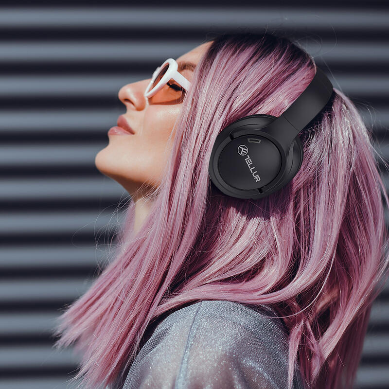 Casti Over-ear Bluetooth Tellur Vibe, ANC