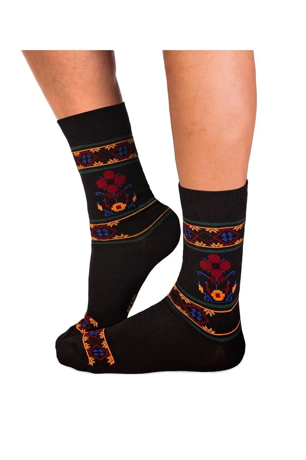 Sosete antibacteriene din lana merino Ethno Fine Black, 43-46 EU 3/3