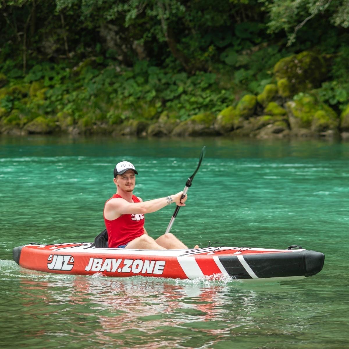 JBAY.ZONE Kayak Canoa Gonfiabile Monoposto V-Shape Mono 385X81cm Drop-Stitch 7/7