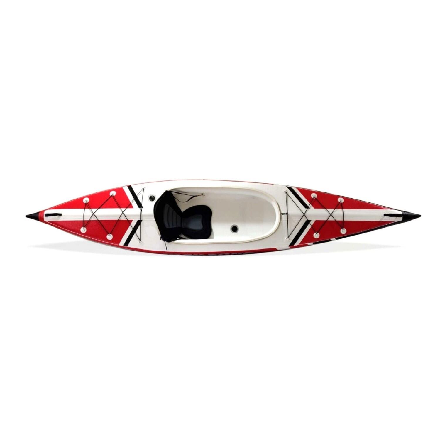 Kayak Gonfiabile JBAY.ZONE Drop-Stitch Alta Pressione - Modello 330 Monoposto Con Accessori