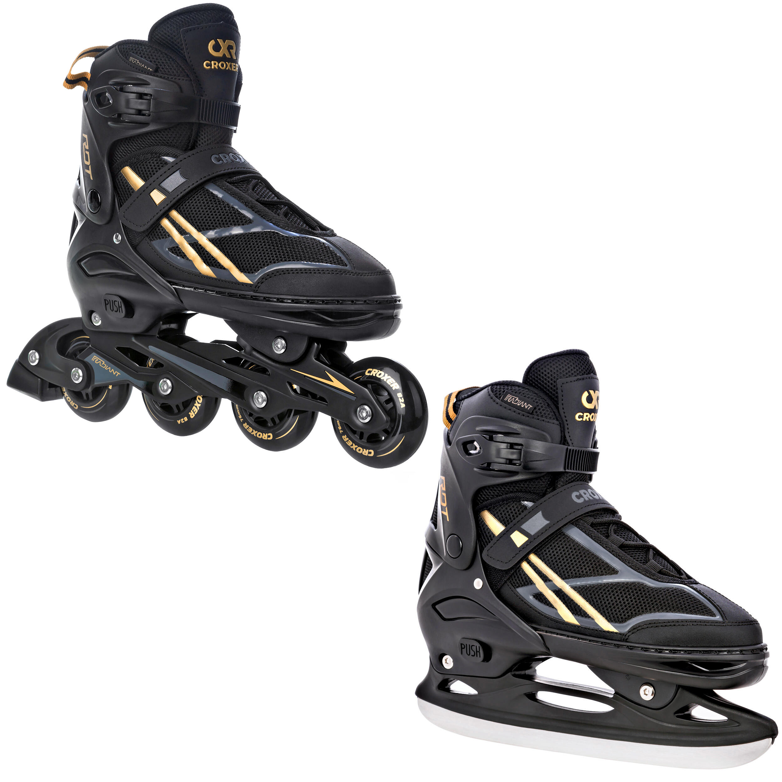 CROXER Rollhockey Schlittschuhe 2in1 Einstellbare Radiant