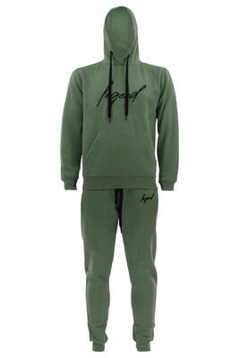 Joggingpak hoodie heren/dames signature milano olive fitness en hardlopen