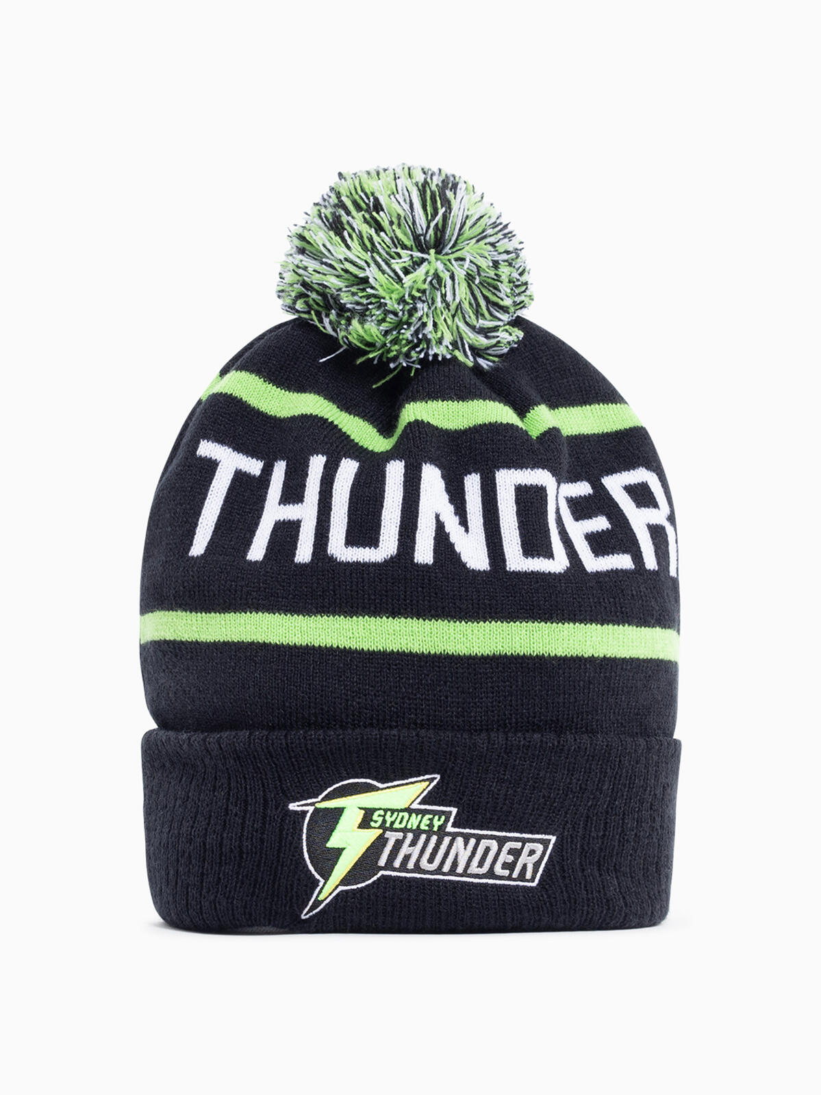Sydney Thunder BBL Adults Pom Pop Wordmark Beanie | Black