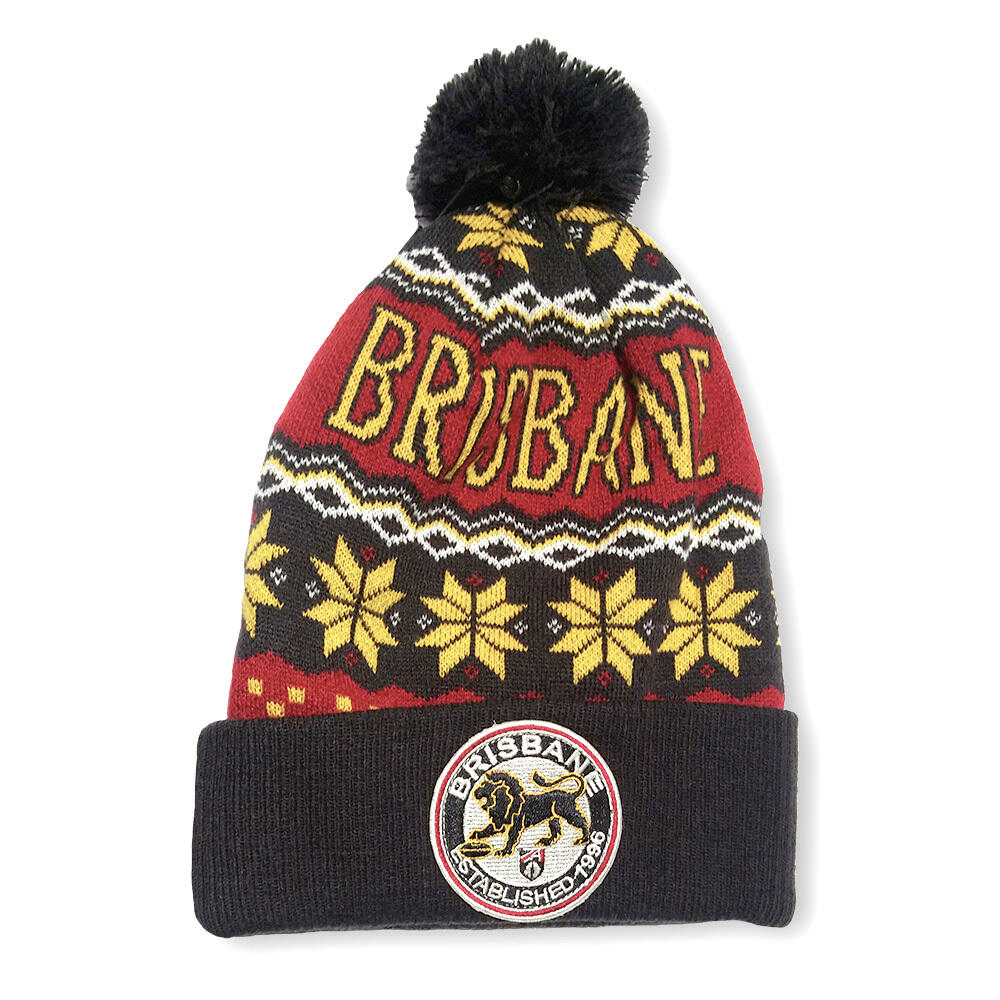 Brisbane Lions AFL Winter Snowflake Beanie