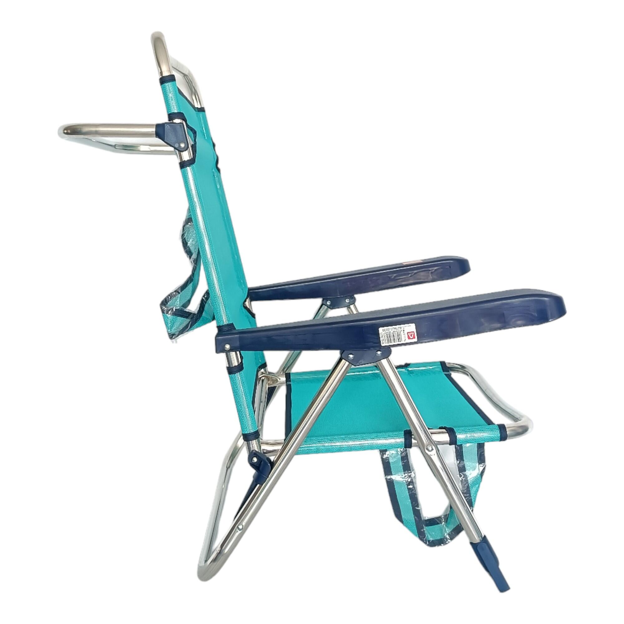 Pack de 2 sillas de playa, 4 Posiciones, Altura del Asiento 21 cm 3/7