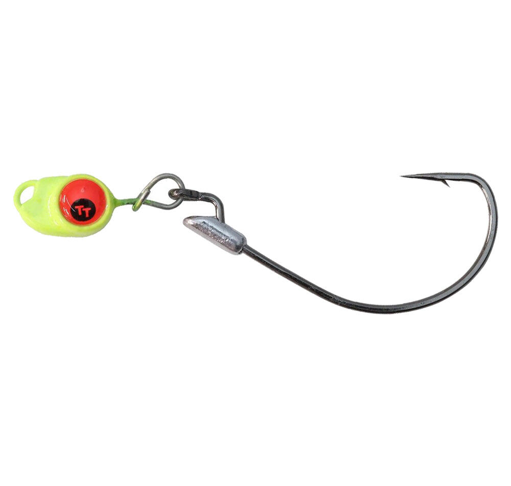 TT Snake EyeZ Jig Heads Chartreuse / 3/0XH / 1/4oz