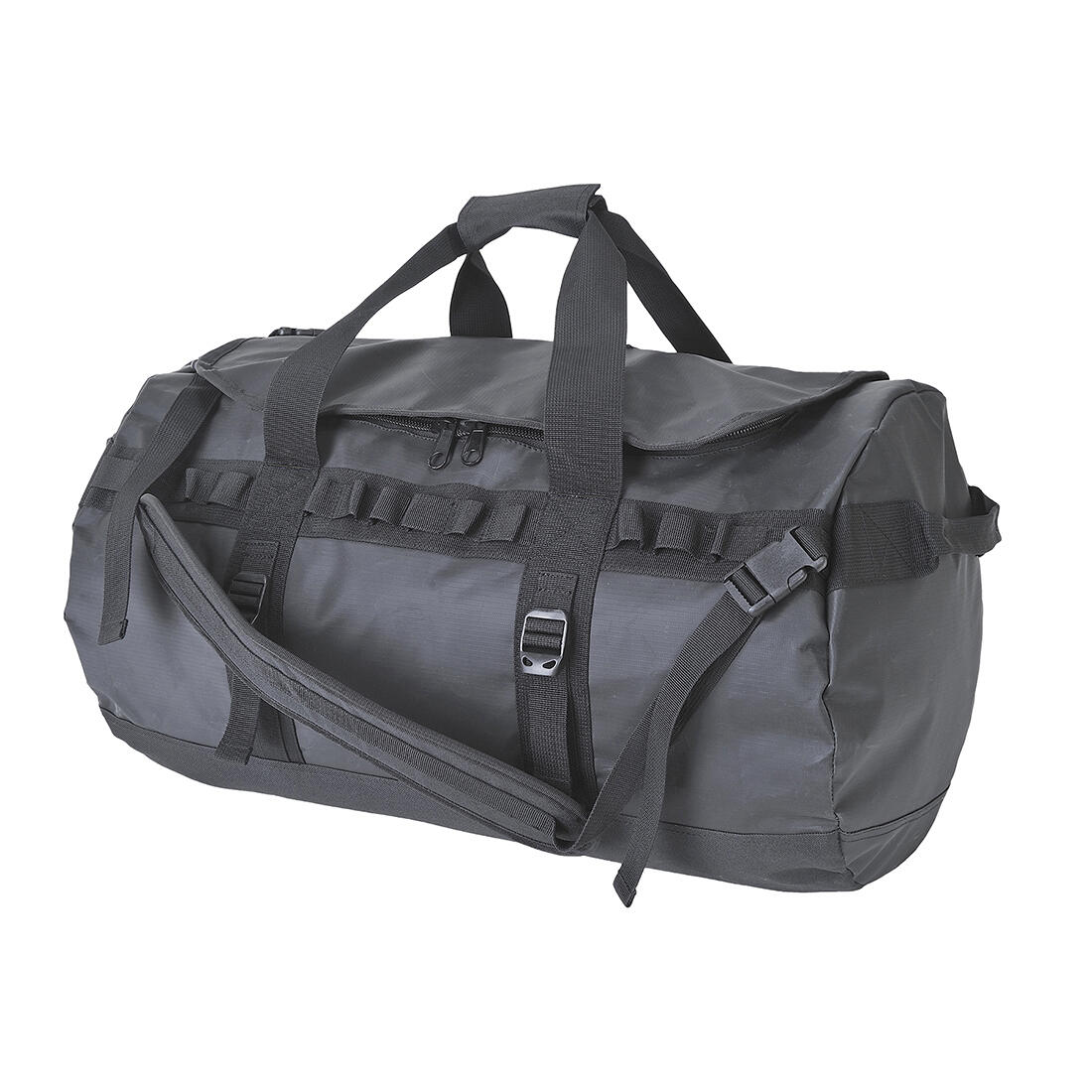 70L Waterproof Travel Duffle Gym Bag Overnight  Luggage Foldable - Black
