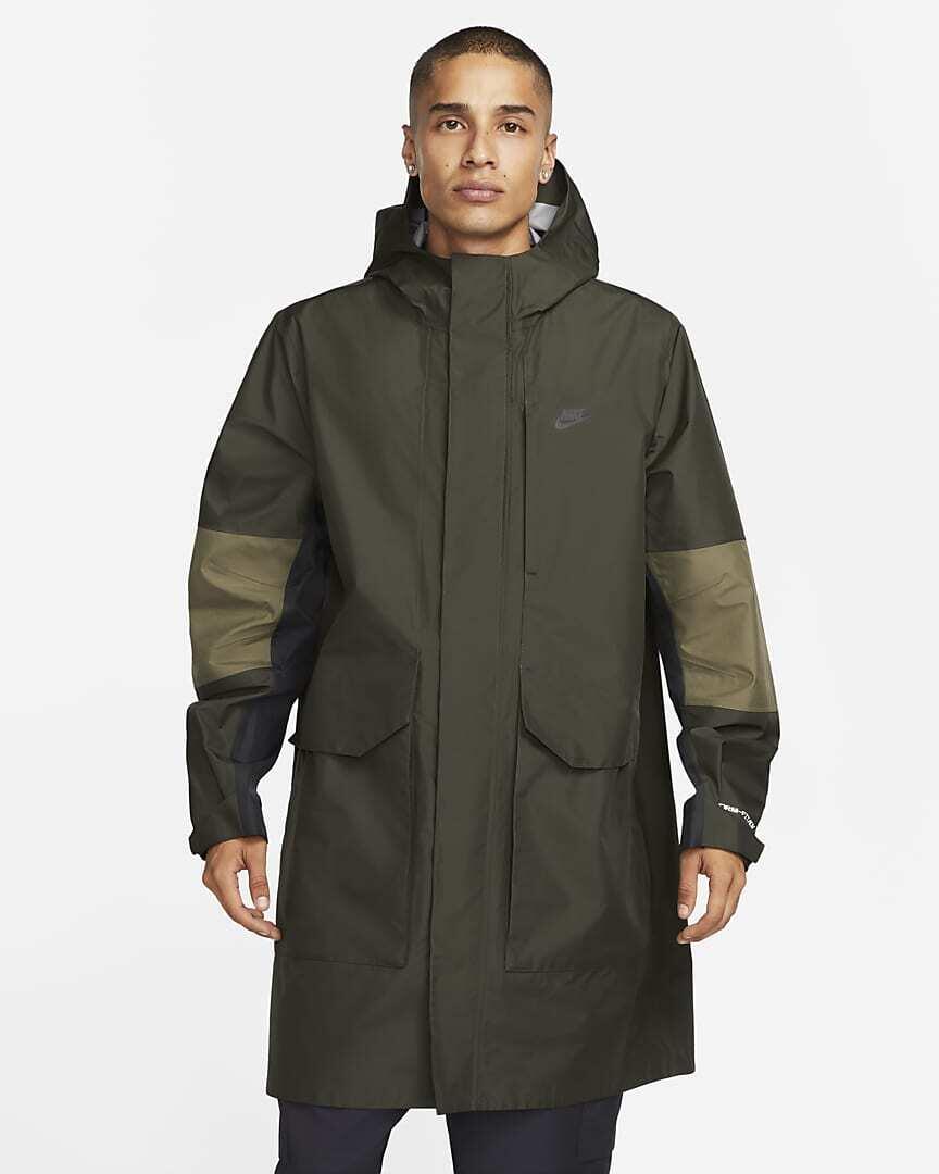 Nike Sportswear Storm FIT ADV Mens Shell Parka Sequoia Medium Olive Black