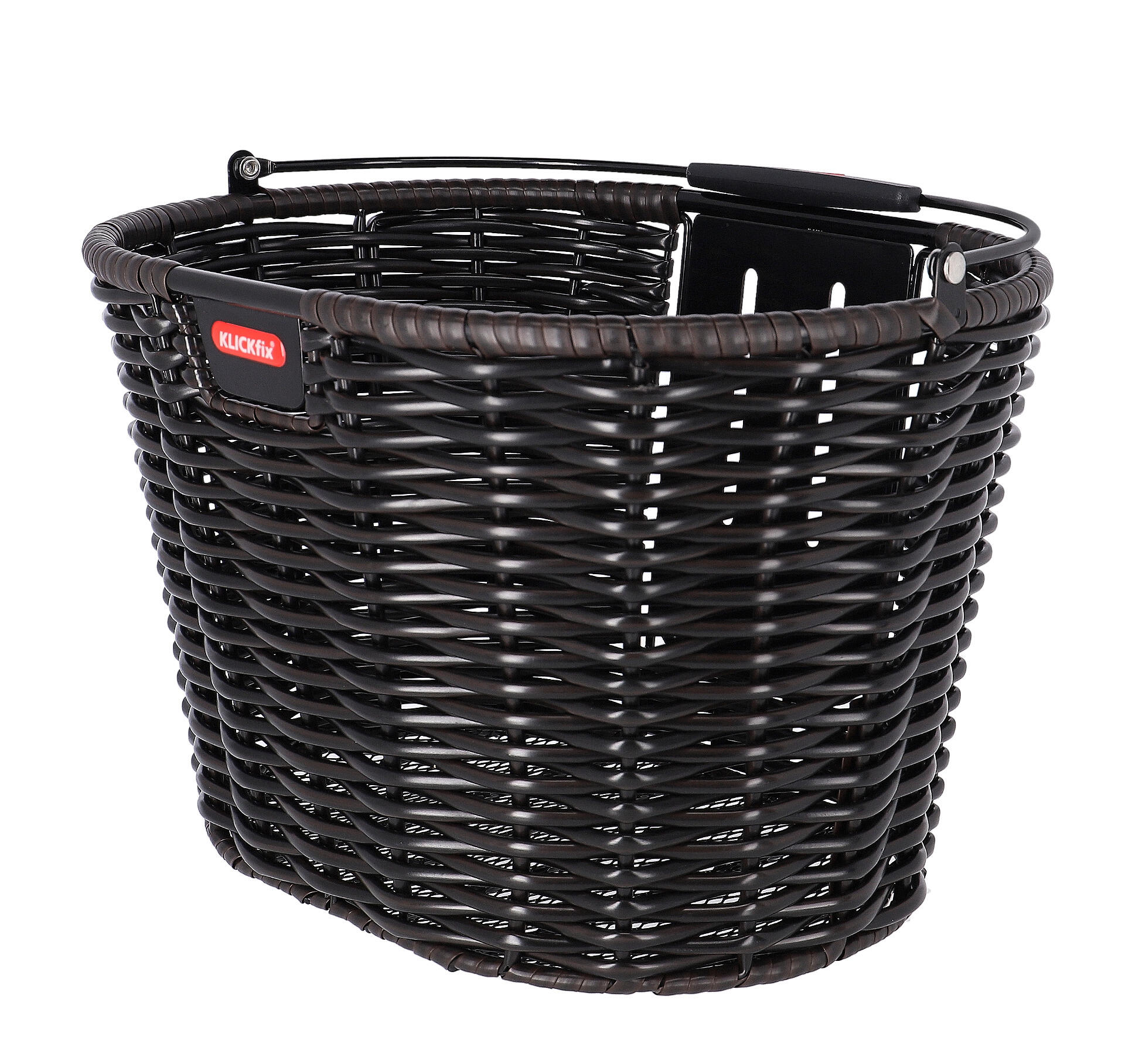 KLICKFIX Vorderradkorb Structura oval, schwarz