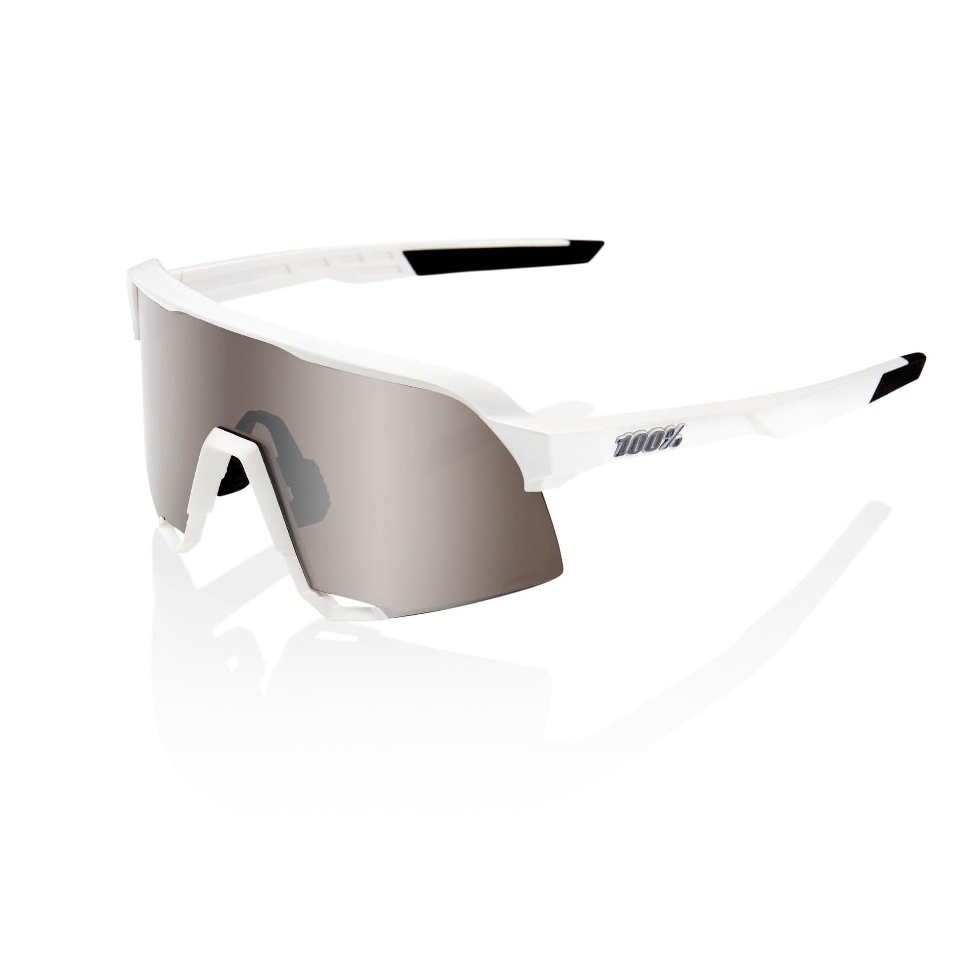 100 Percent Eyewear S3 Matte White HiPER Silver Mirror