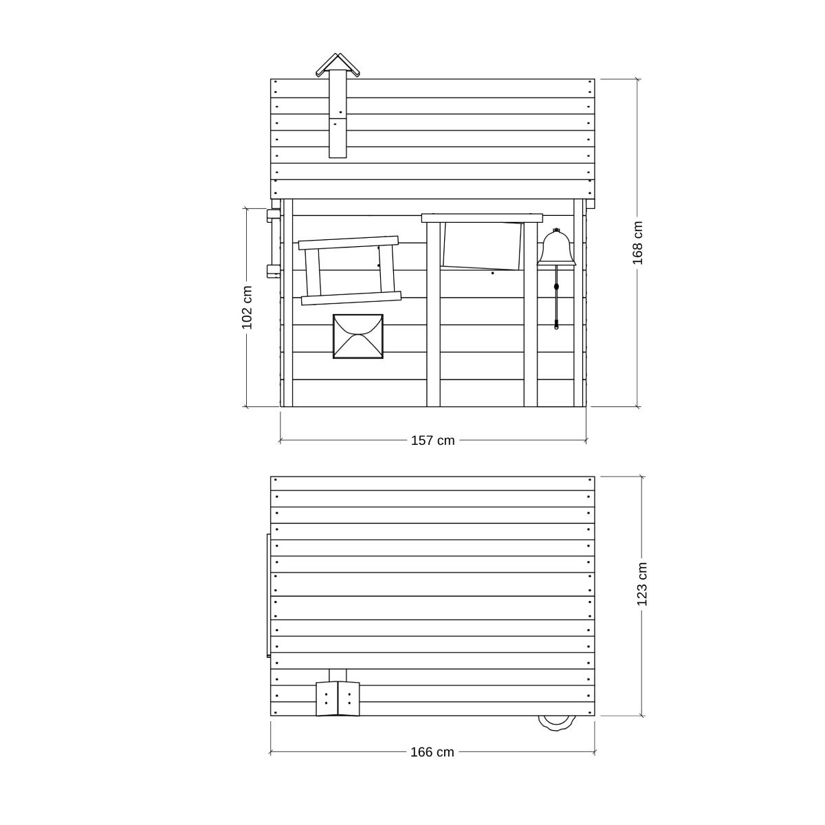 Speelhuisje voor kinderen Inn met houten dak 5/5