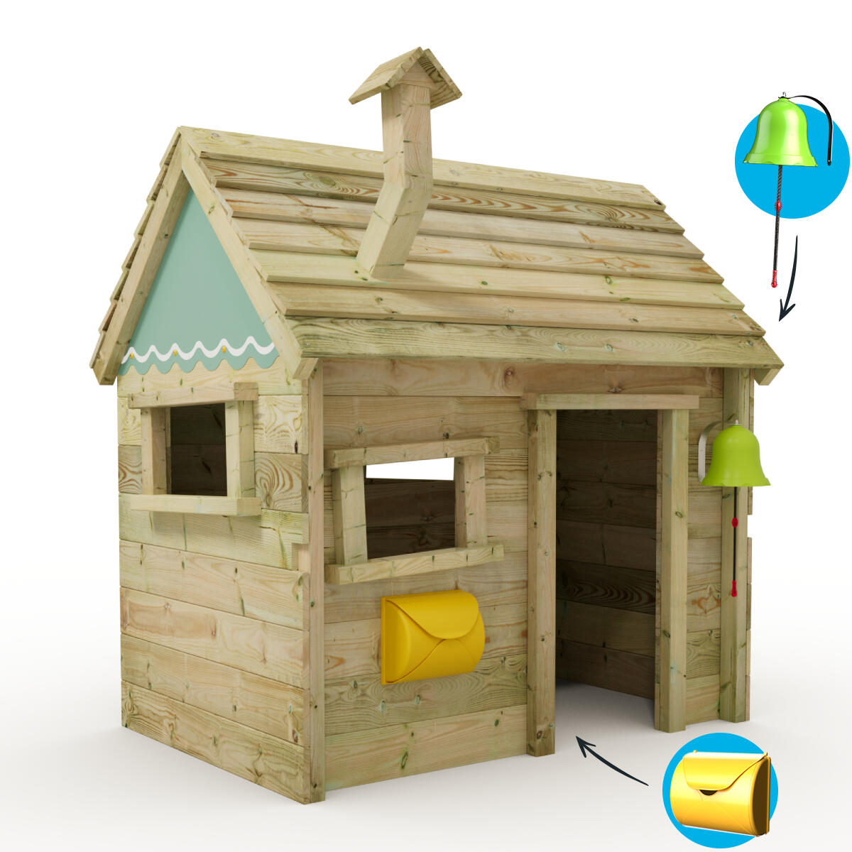 Speelhuisje voor kinderen Inn met houten dak 4/5