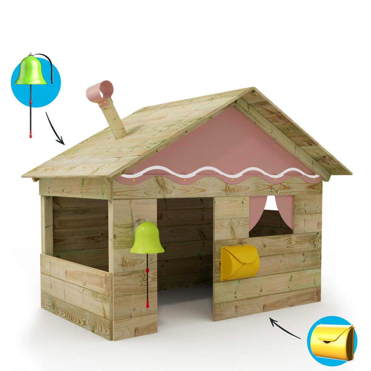 Kinderspeelhuis Hostel met houten dak 4/5