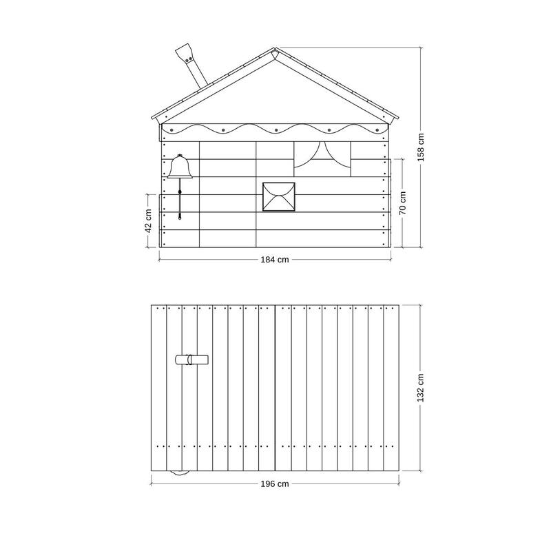 Cabane enfants Hostel avec toit en bois