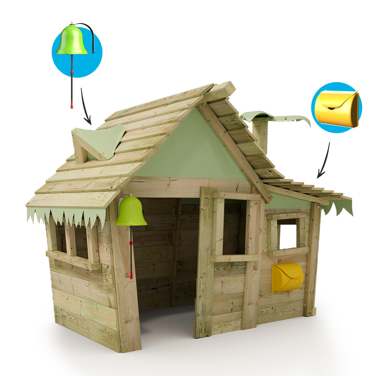 Cabane enfants Casita avec toit en bois 4/5