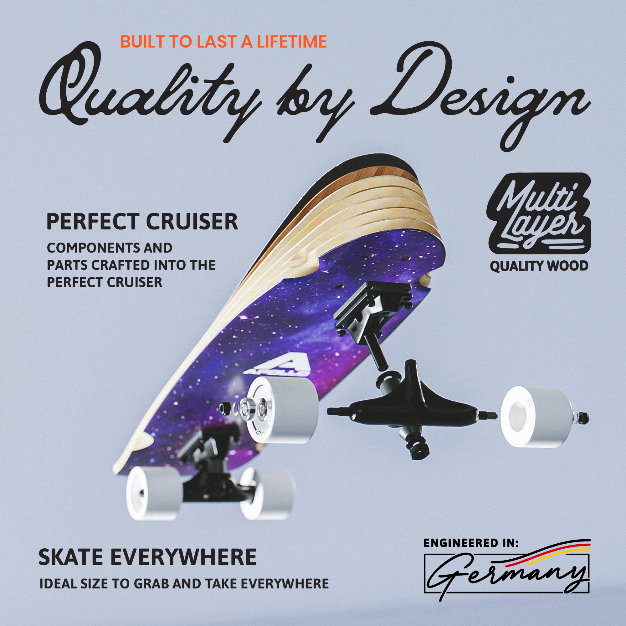 Midi Board Cruiser Mini-Longboard 3/7
