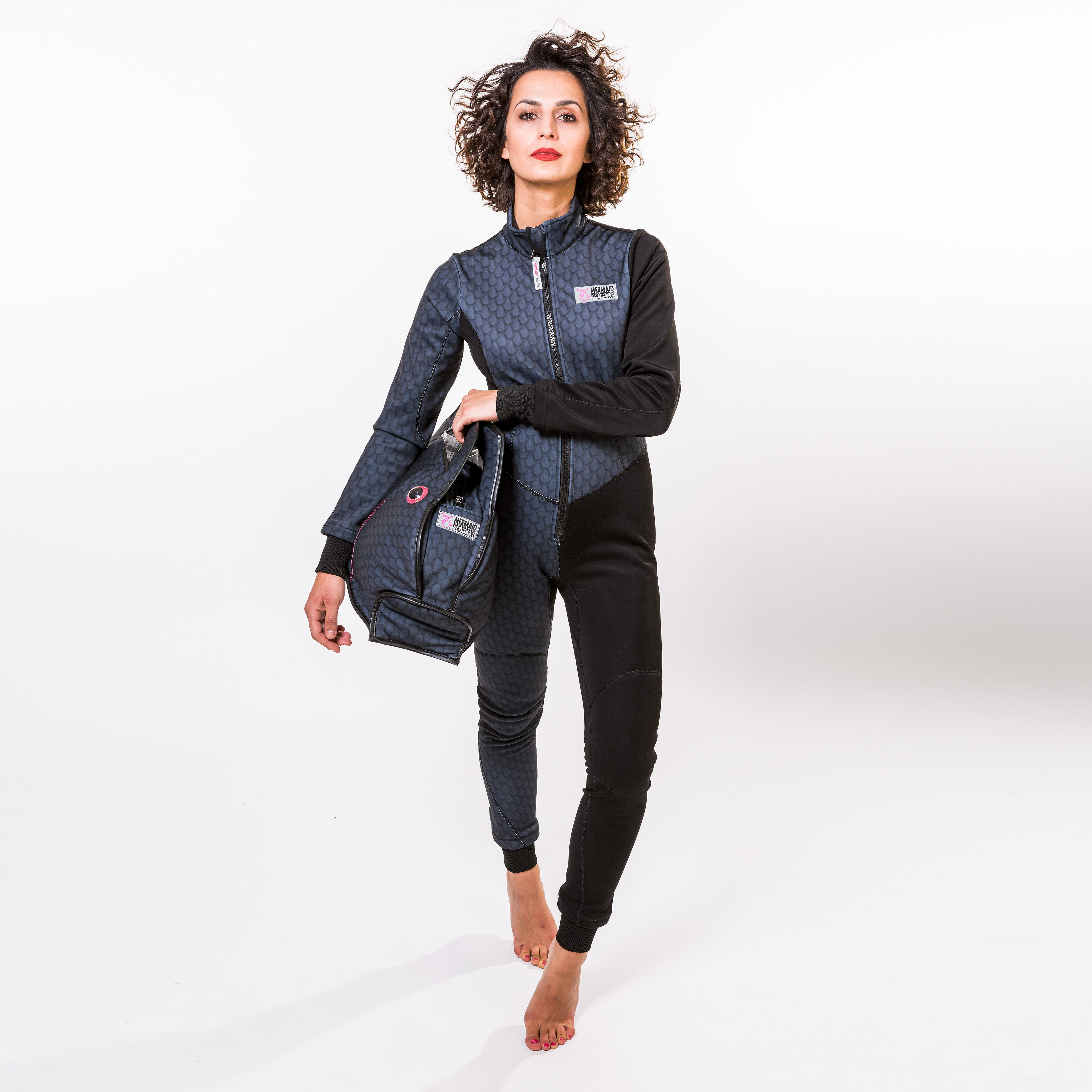 Mermaid Protector - #neoprenefree Fish Skin Wetsuit  "meet Me At The Nightdive" - Combinaison Néoprène - Noir - Decathlon