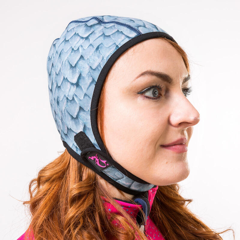 #neoprenefree Bonnet de natation et de plongée "Madame Shark"
