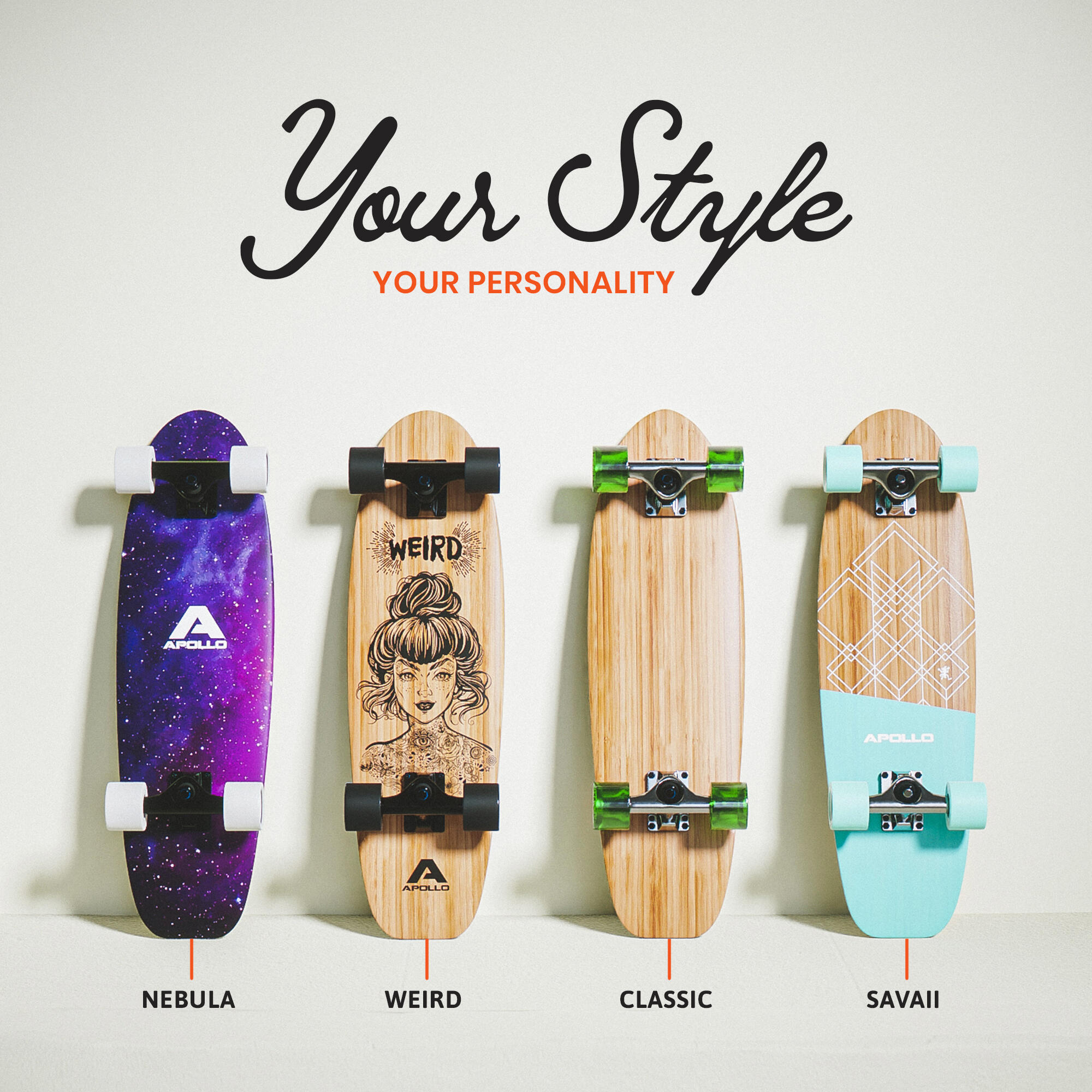 Mini Long Cruiser Vintage, 70cm, roulements ABEC 9, haute vitesse, kicktail 6/7