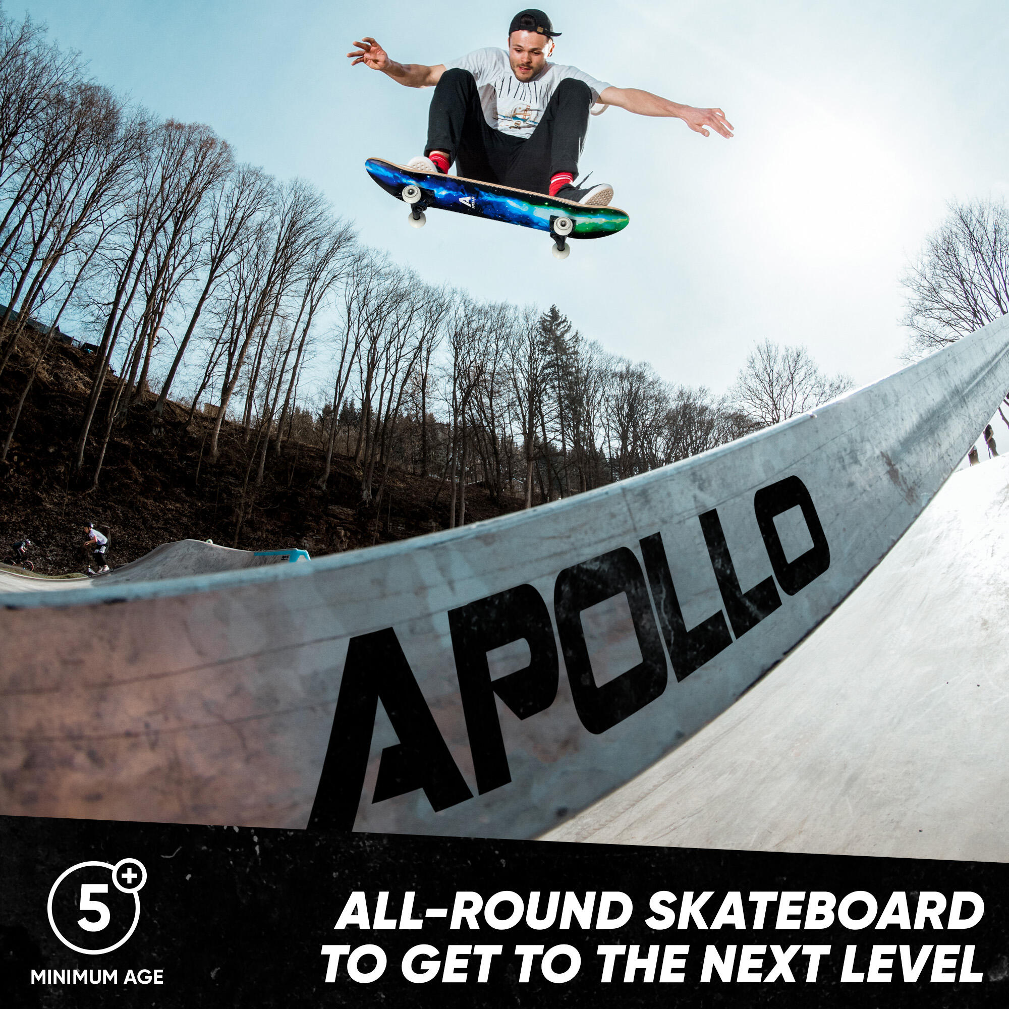 Skateboard de 7 capas, concavidad media, rodamientos ABEC-7 3/7