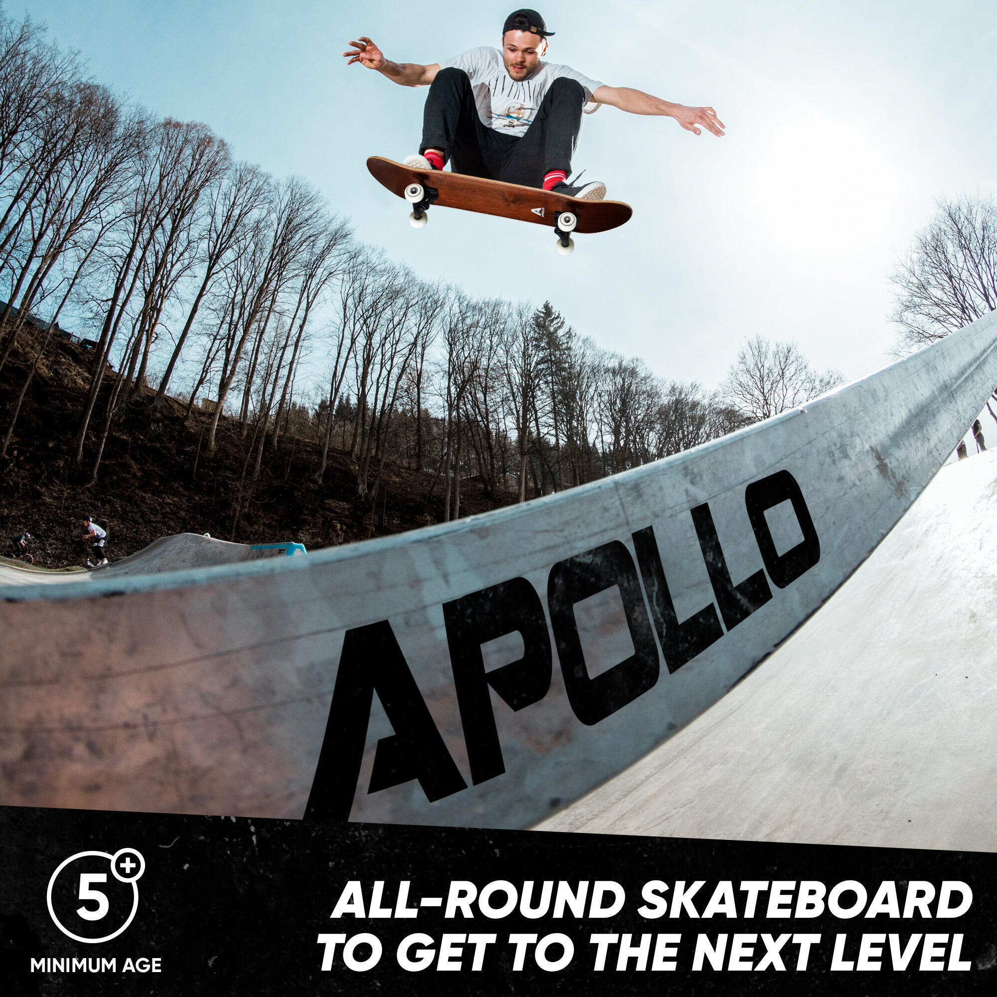 Skateboard 7 plis, concave moyen, roulements ABEC-7 3/7
