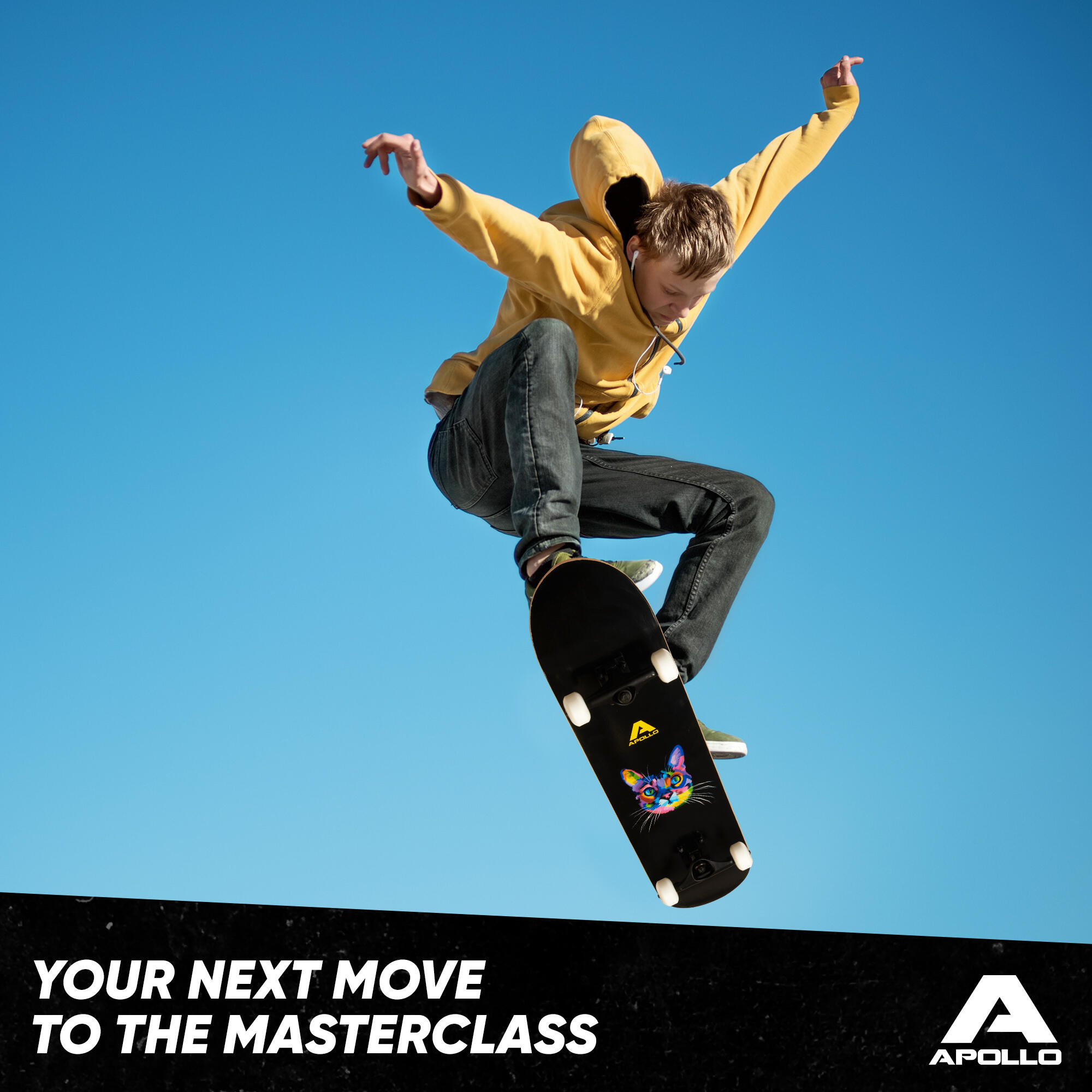 Skateboard 7 plis, concave moyen, roulements ABEC-7 7/7