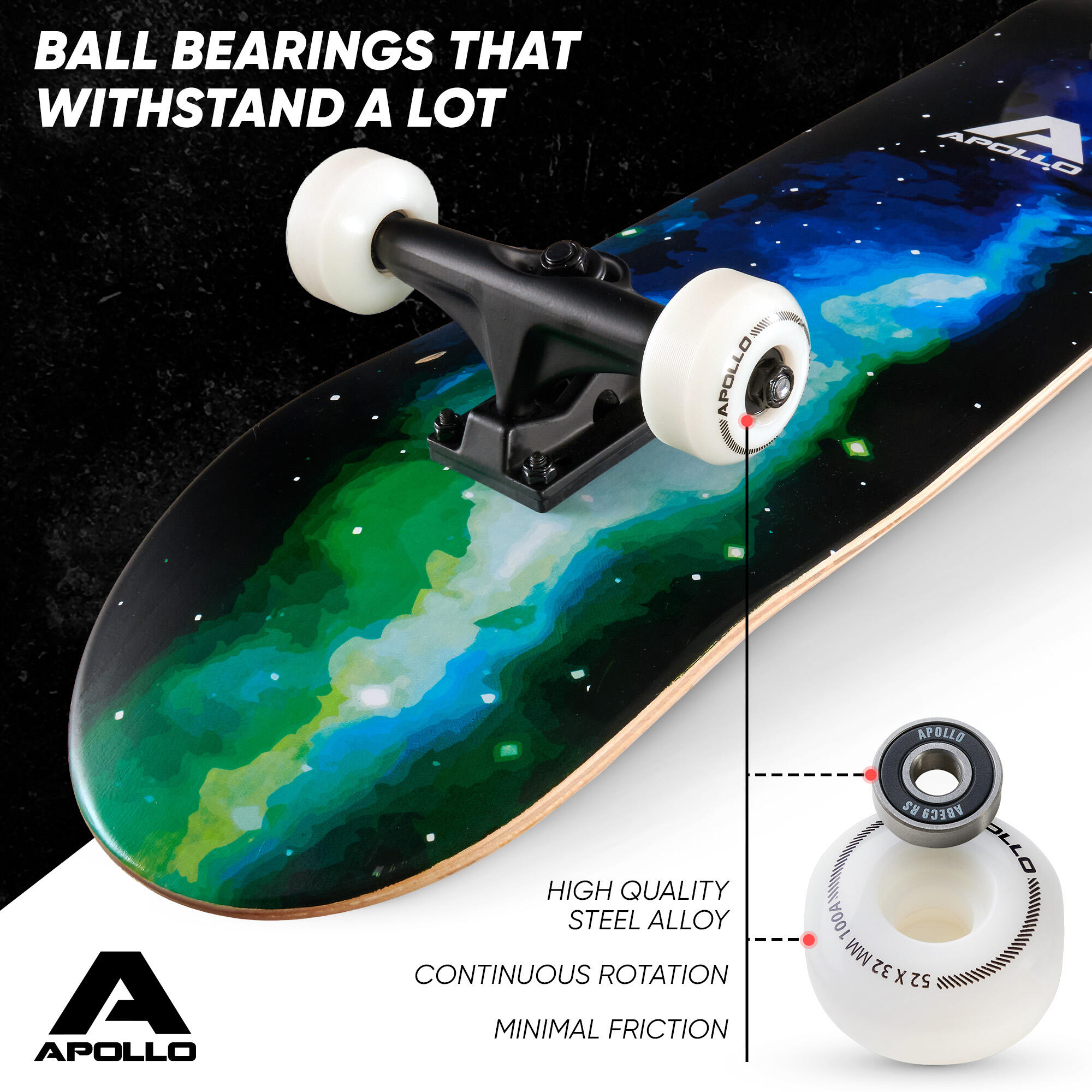 Skateboard de 7 capas, concavidad media, rodamientos ABEC-7 2/7