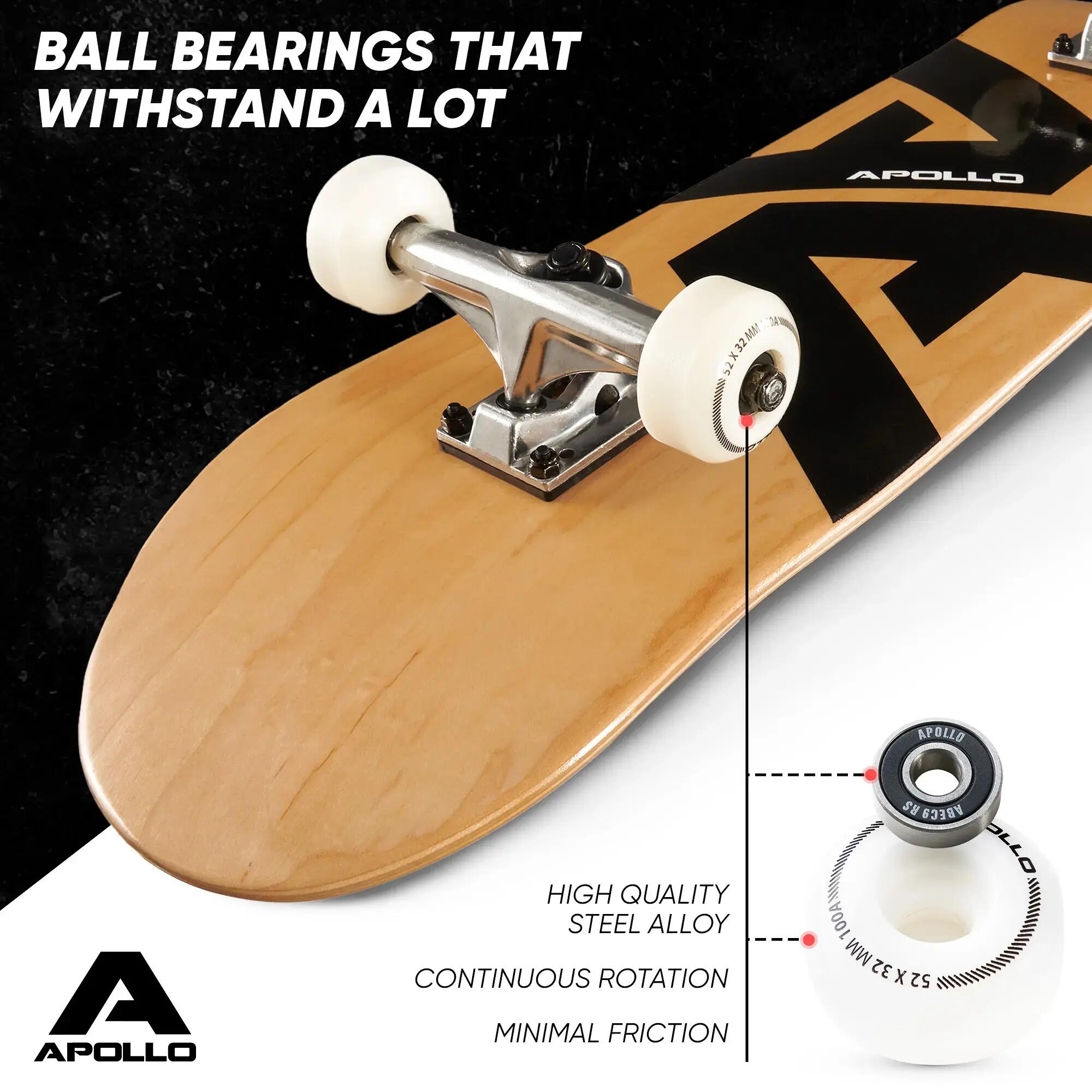 Skateboard 31,5 Zoll 7-warstwowy deck z łożyskami ABEC 7 2/7
