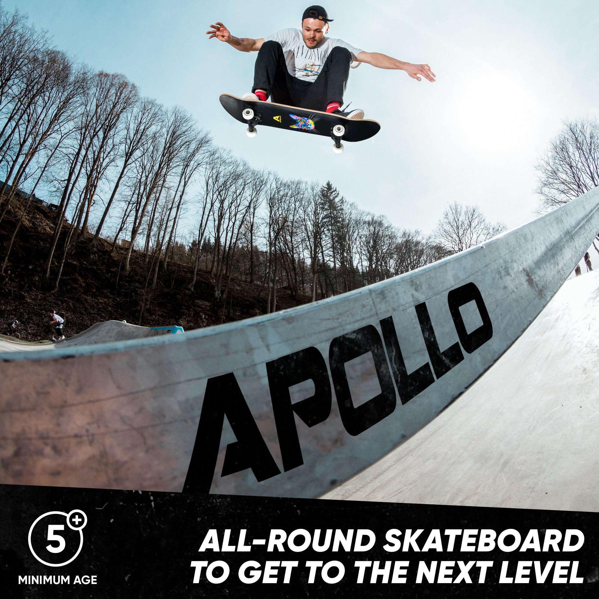 Skateboard 7 plis, concave moyen, roulements ABEC-7 3/7