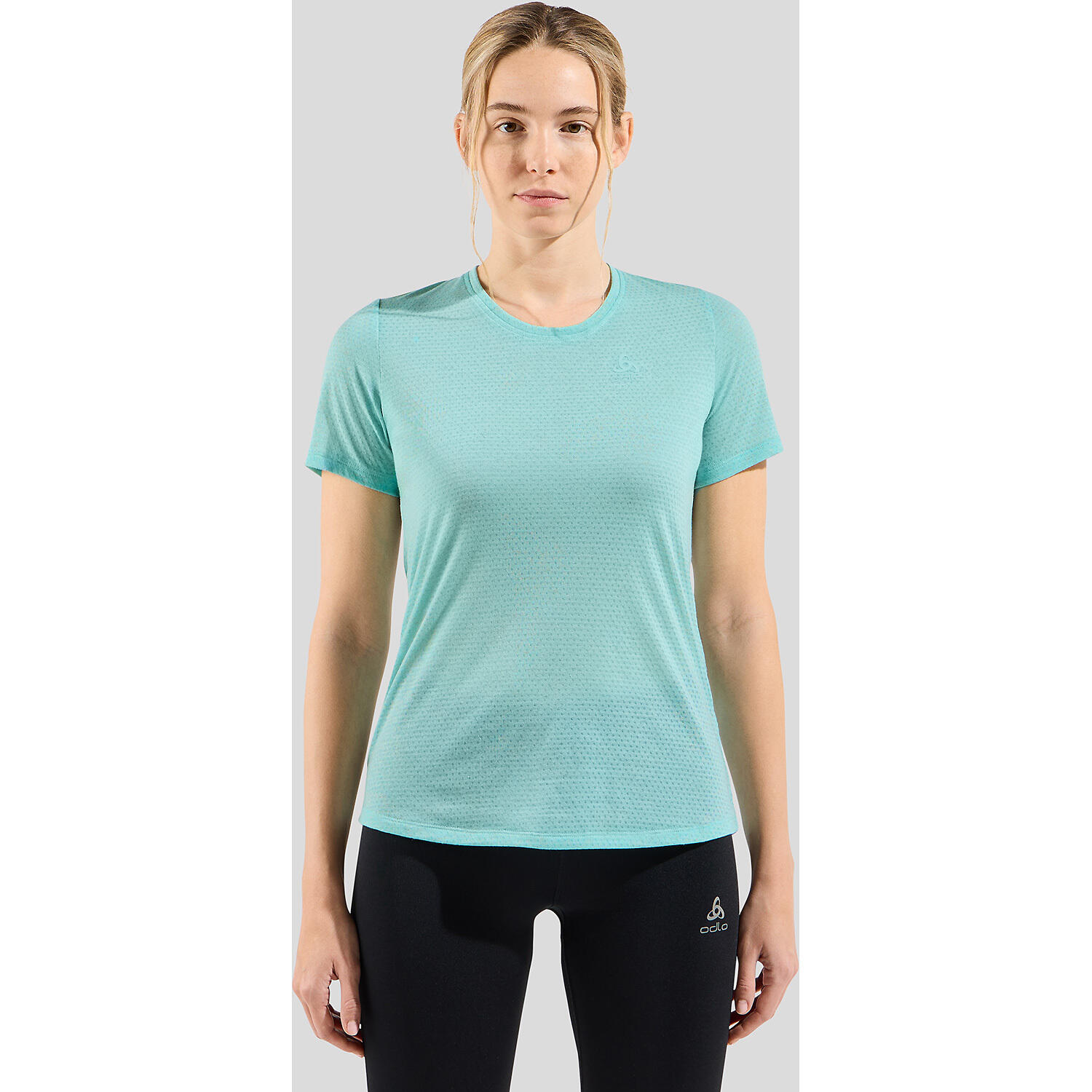 Odlo Active 365 Linencool Damestrui met Korte Mouwen Blauw 3/4