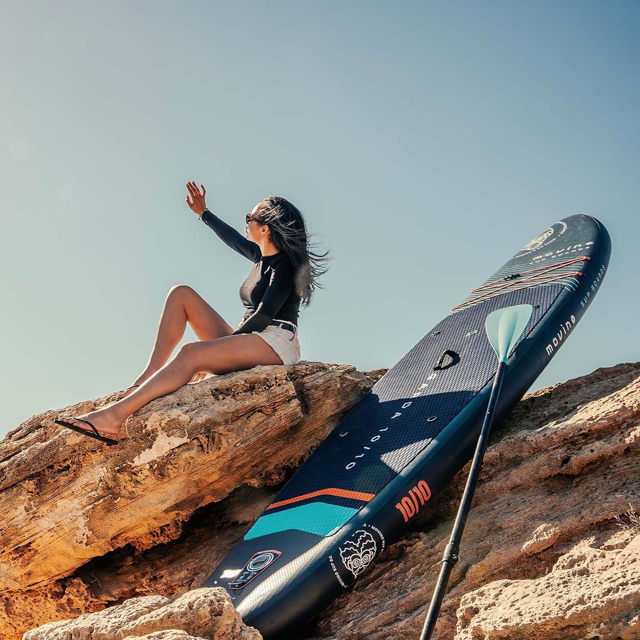 Tabla SUP hinchable Garda NO 10'10” (330 cm) bordes soldados remo 2 en 1 4/8
