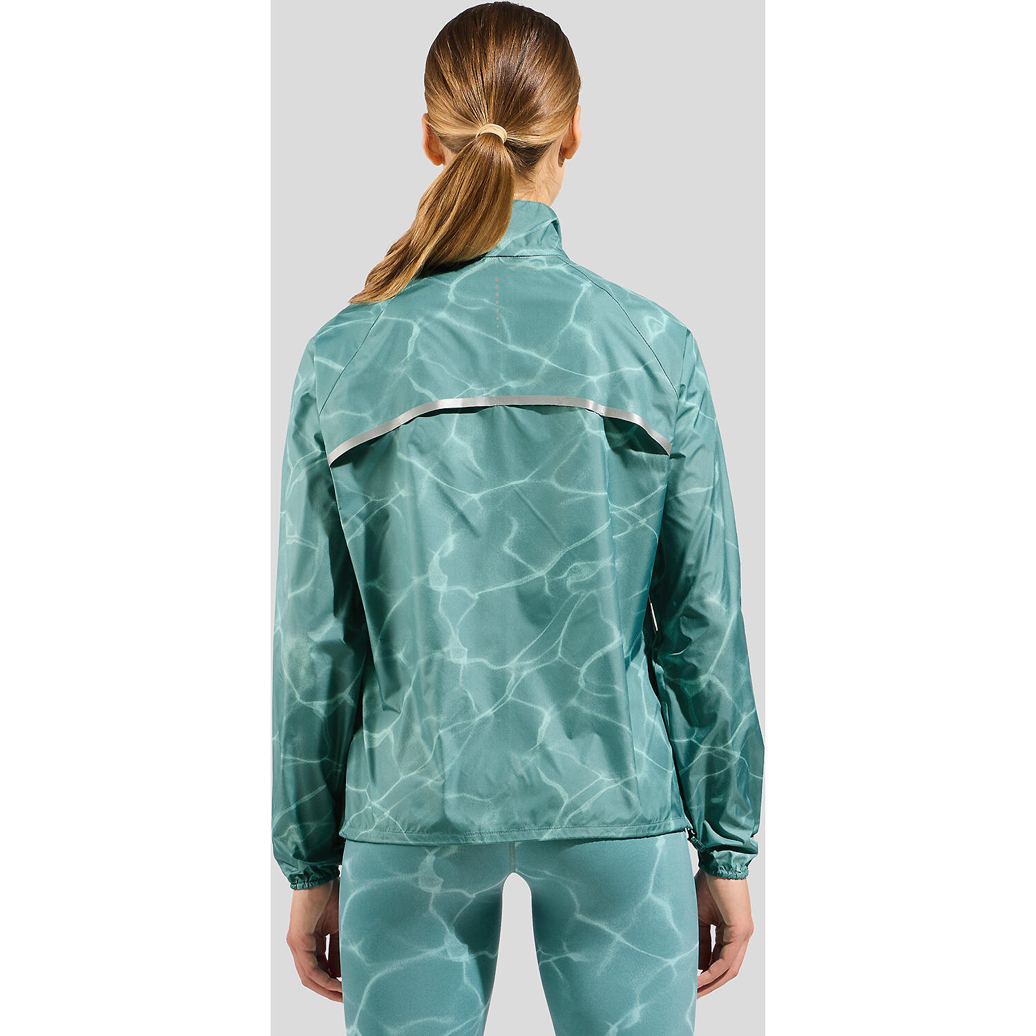 Veste Running Odlo Zeroweight Print Bleu Femme 4/4