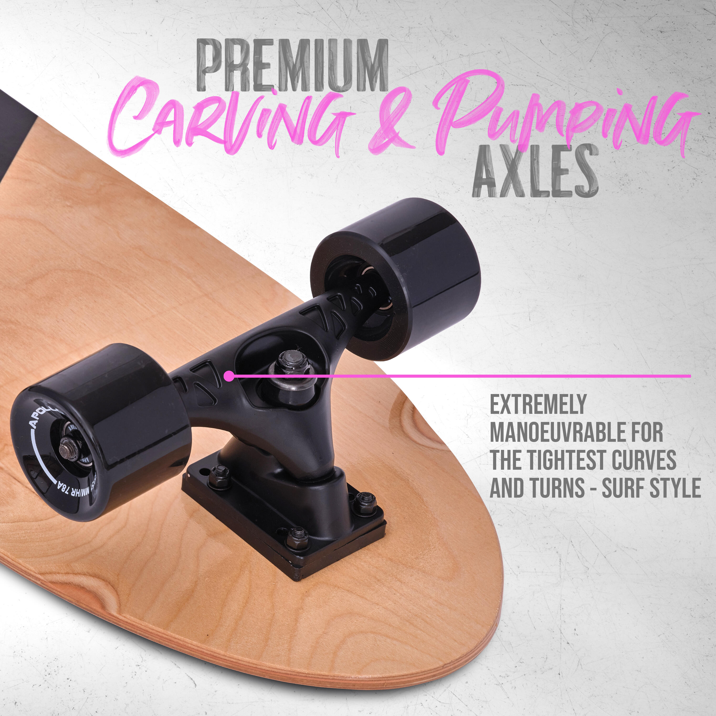 Surf Skate Enfant 6+, Adulte | Mini Longboard | Cruiser Entraînement Surf 4/7