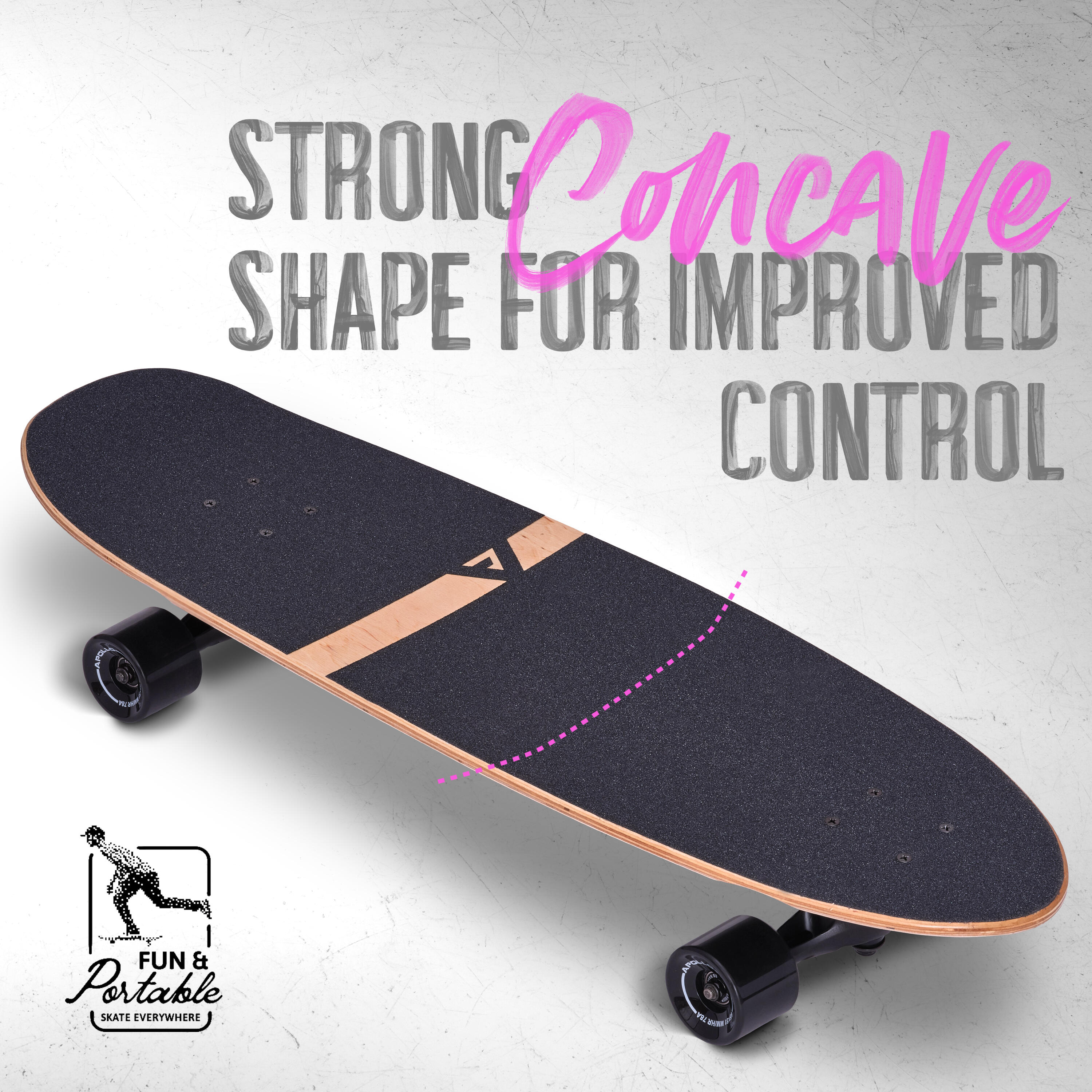 Surf Skate Enfant 6+, Adulte | Mini Longboard | Cruiser Entraînement Surf 5/7