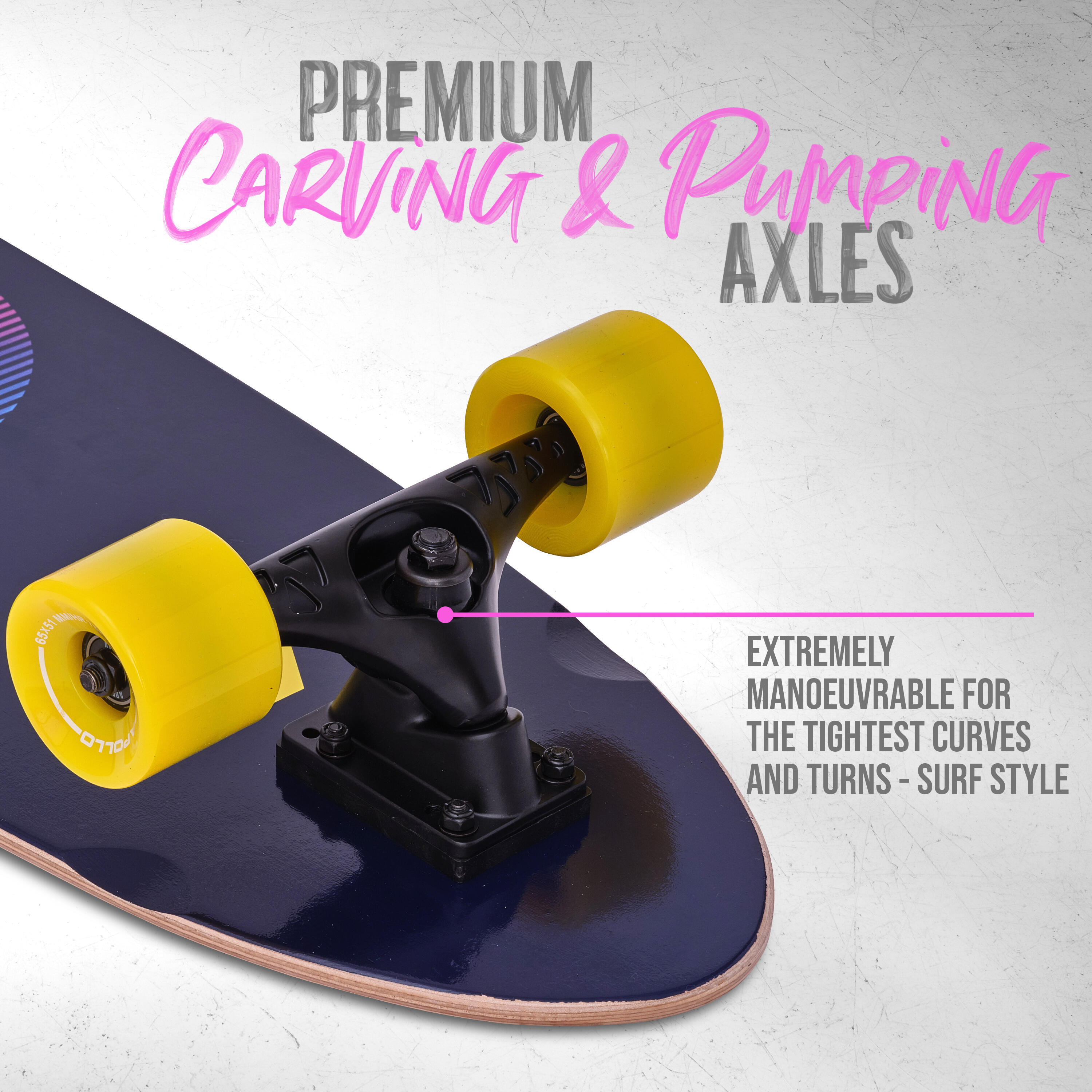 Surf Skate Enfant 6+, Adulte | Mini Longboard | Cruiser Entraînement Surf 4/7