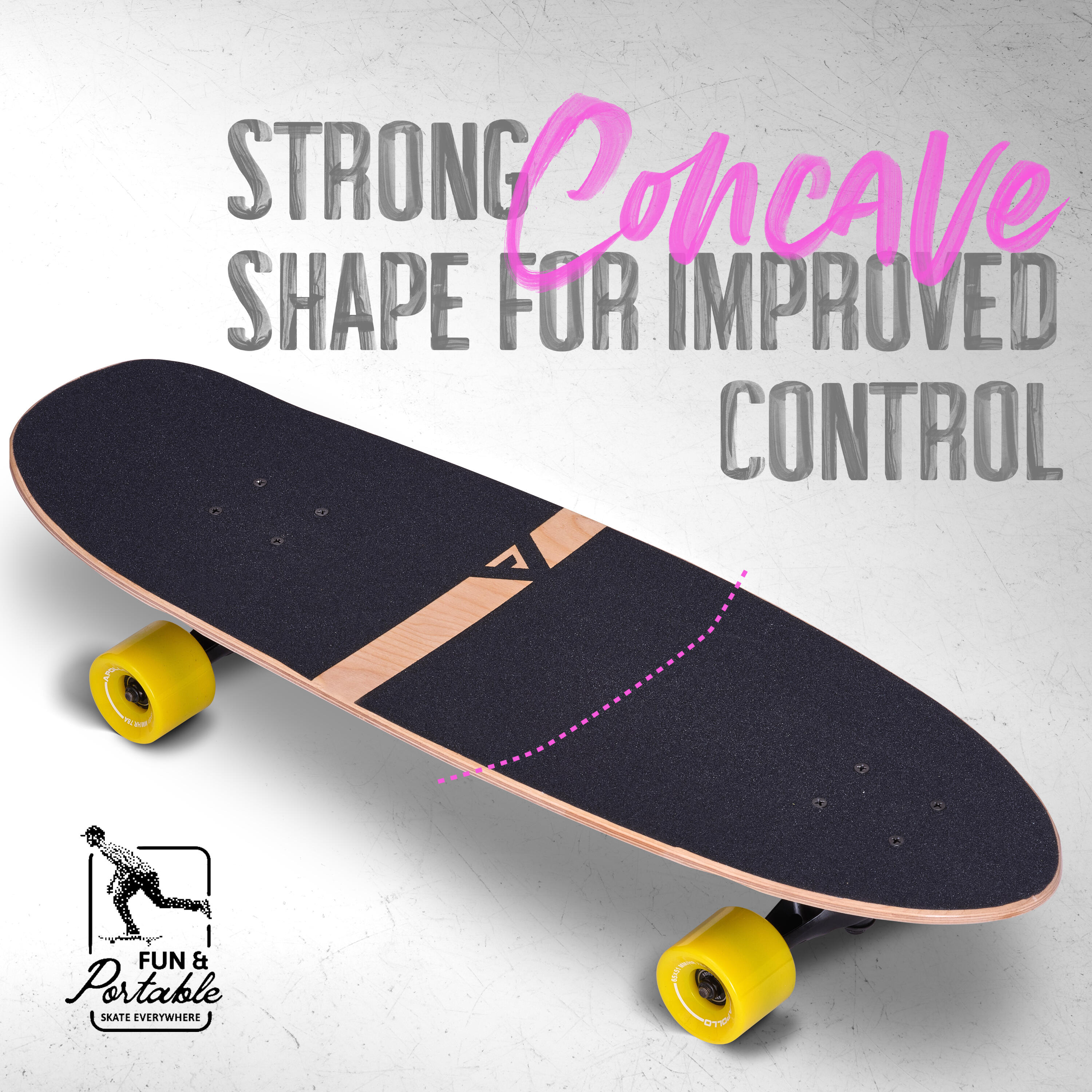 Surf Skate Enfant 6+, Adulte | Mini Longboard | Cruiser Entraînement Surf 5/7