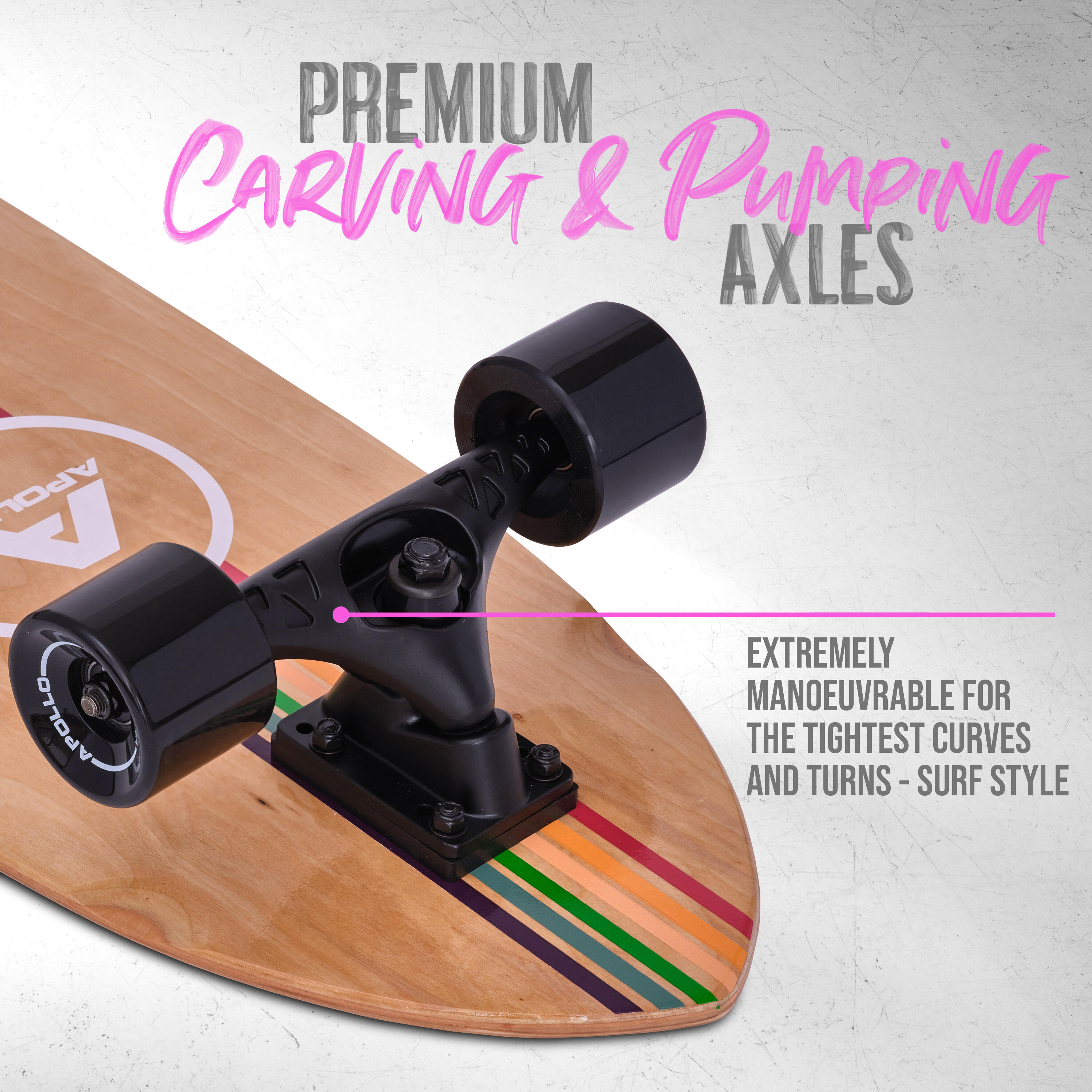 Surf Skate Enfant 6+, Adulte | Mini Longboard | Cruiser Entraînement Surf 4/7