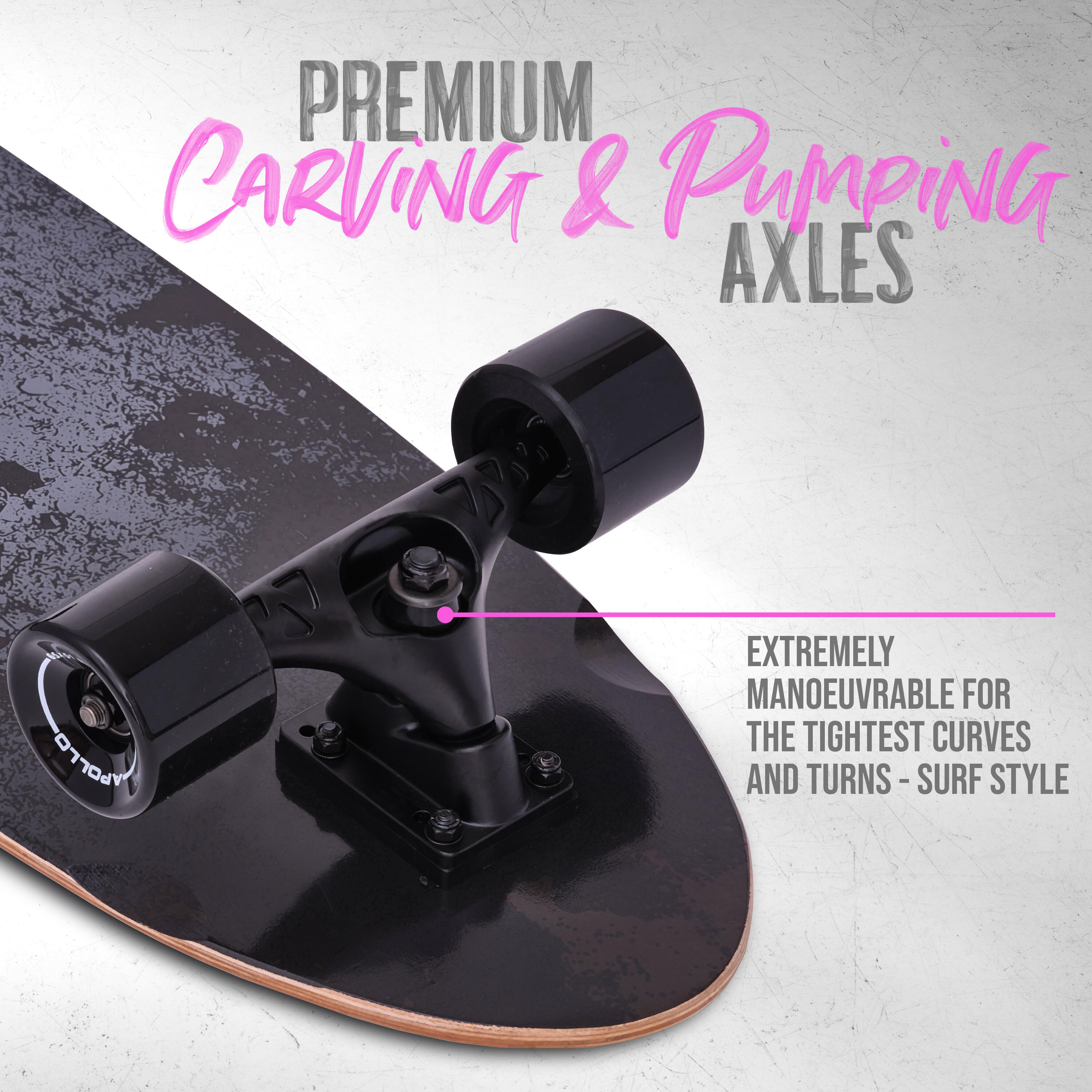 Surf Skate Bambino 6+, Adulto| Mini Longboard | Cruiser Allenamento Surf 4/7
